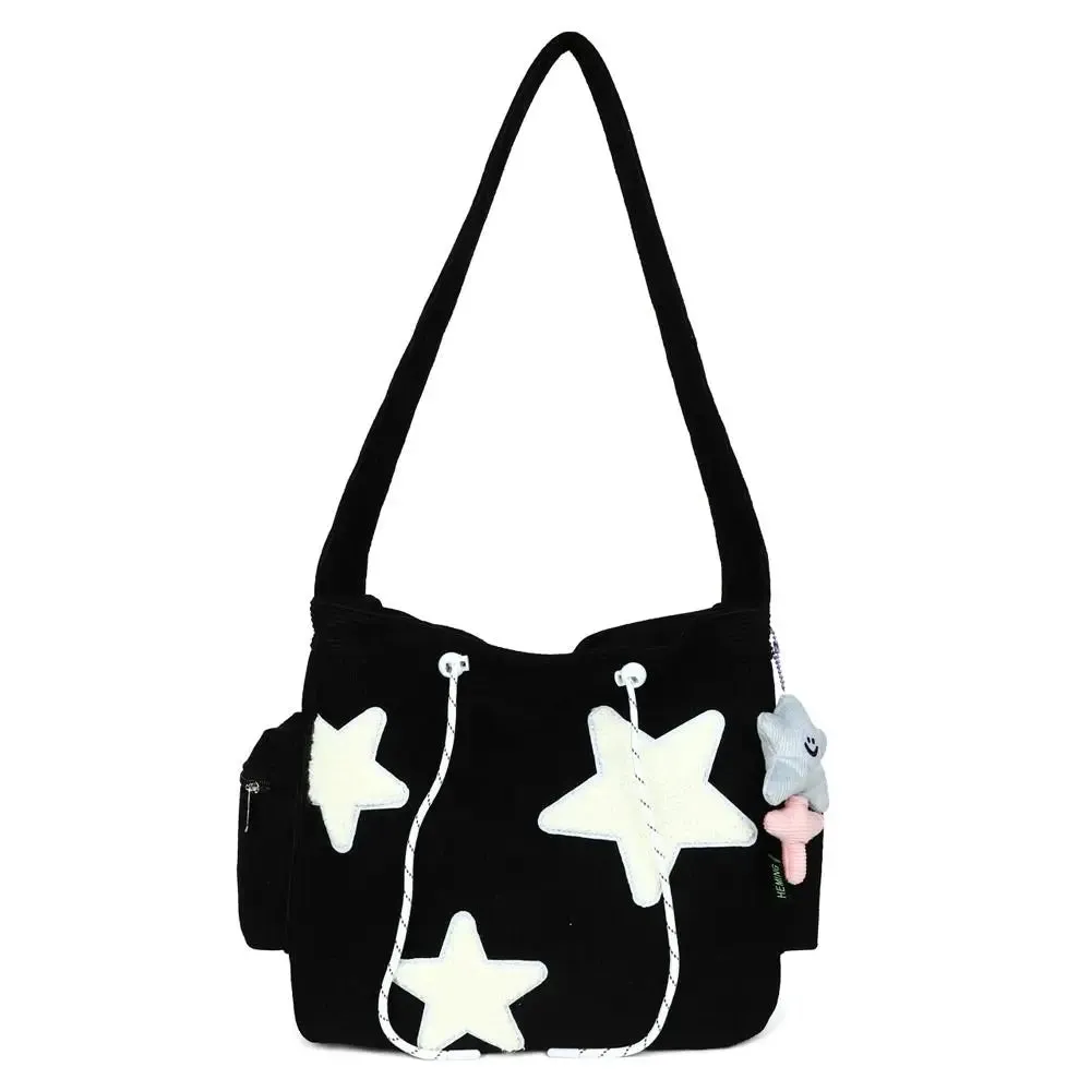 ✨💖 Velvet Starry Makeup Pouch 🌟 Cute Girls' Crossbody Bag 🎀 Stylish Cosmetic Organizer 👜