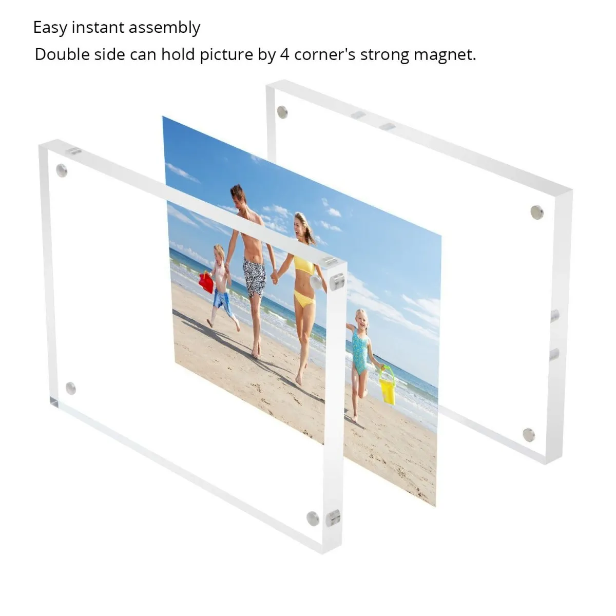 1 Pack 8x10 Acrylic Strong Magnetic Photo Frame