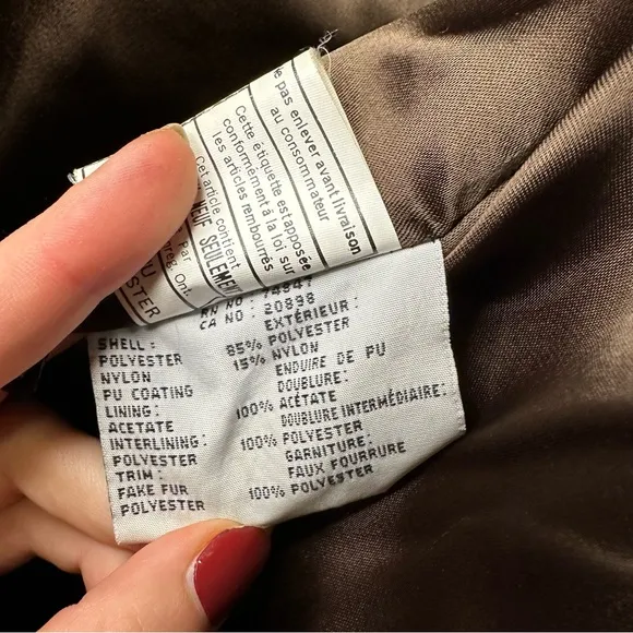 103. Andrew Marc Green Quilted Faux Fur Coat Jacket