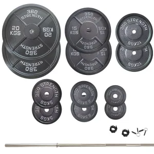 120kg Standard 7ft Bar & Weights Package