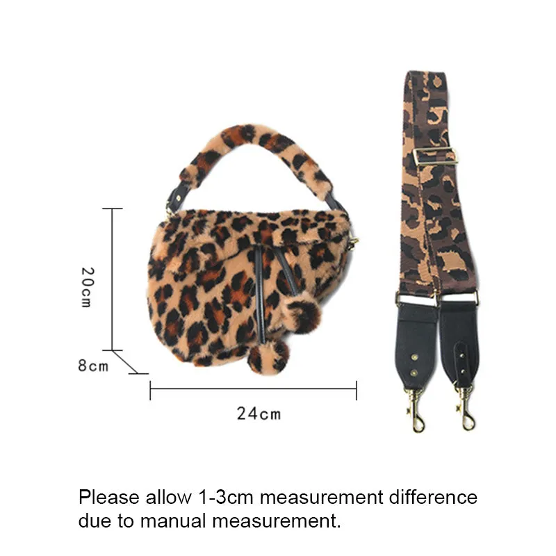 2022 New Lady Real Mink Fur Handbags Fashion Fur Shoulder Bags Saddle Bag Luxury Crossbody Bags 8821