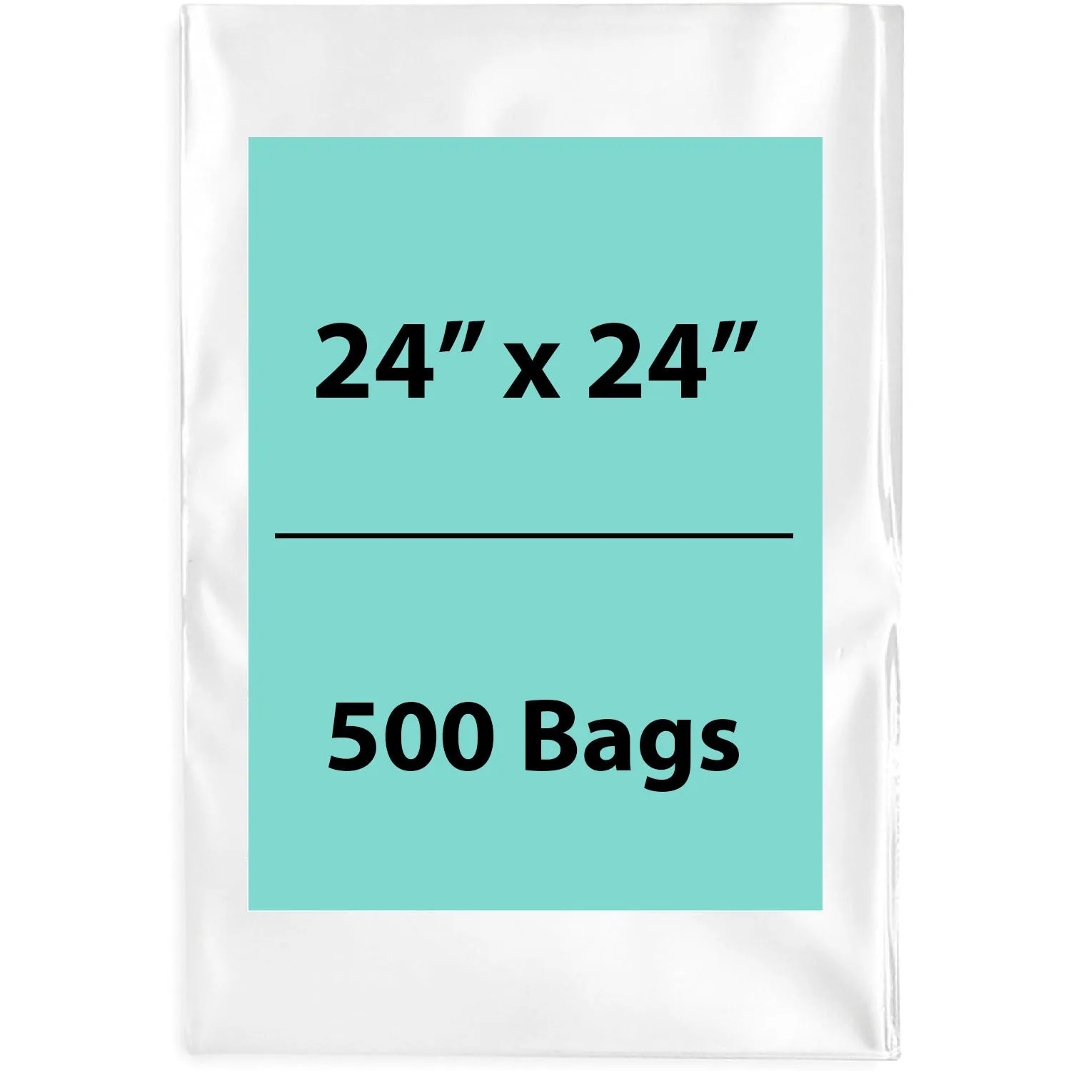 24X24 inches Clear Flat Poly Bags 1.5Mil Open Top (LDPE)