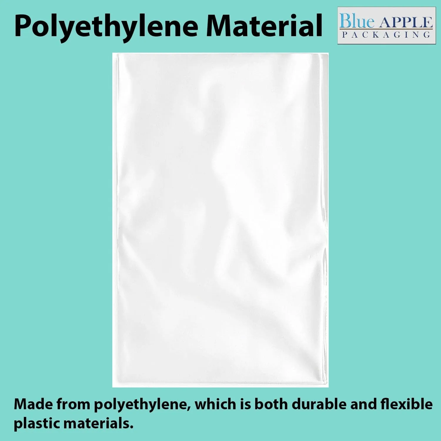 4X14 inches Clear Flat Poly Bags 3Mil Open Top (LDPE)