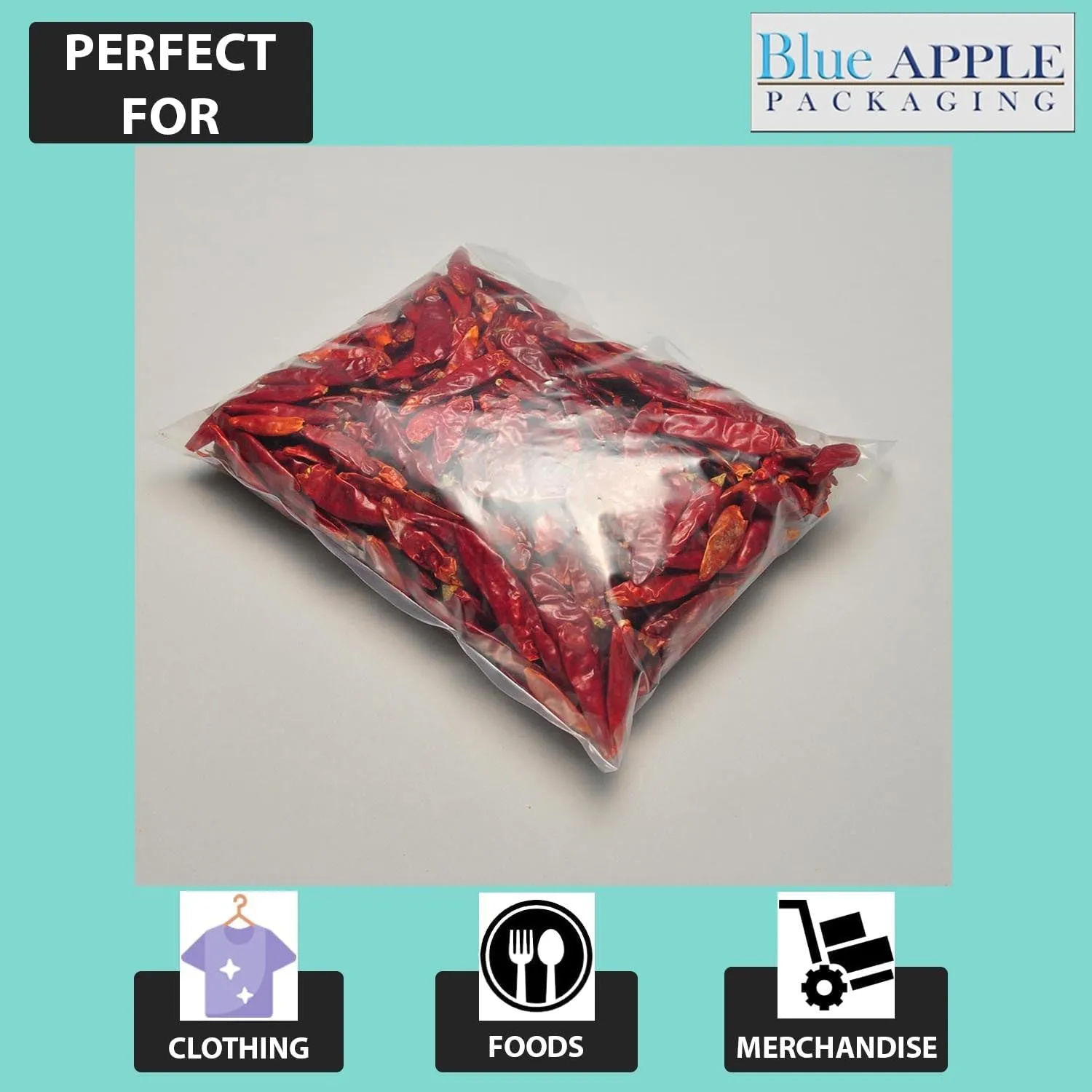 4X14 inches Clear Flat Poly Bags 3Mil Open Top (LDPE)