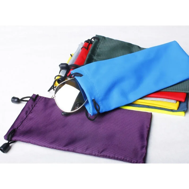 5 Pieces Sunglasses Microfiber Pouch, Waterproof Storage Bag, Glasses Cleaning Bag, Small Items Shrink Bag, 5 Pcs Random Style & Random Color