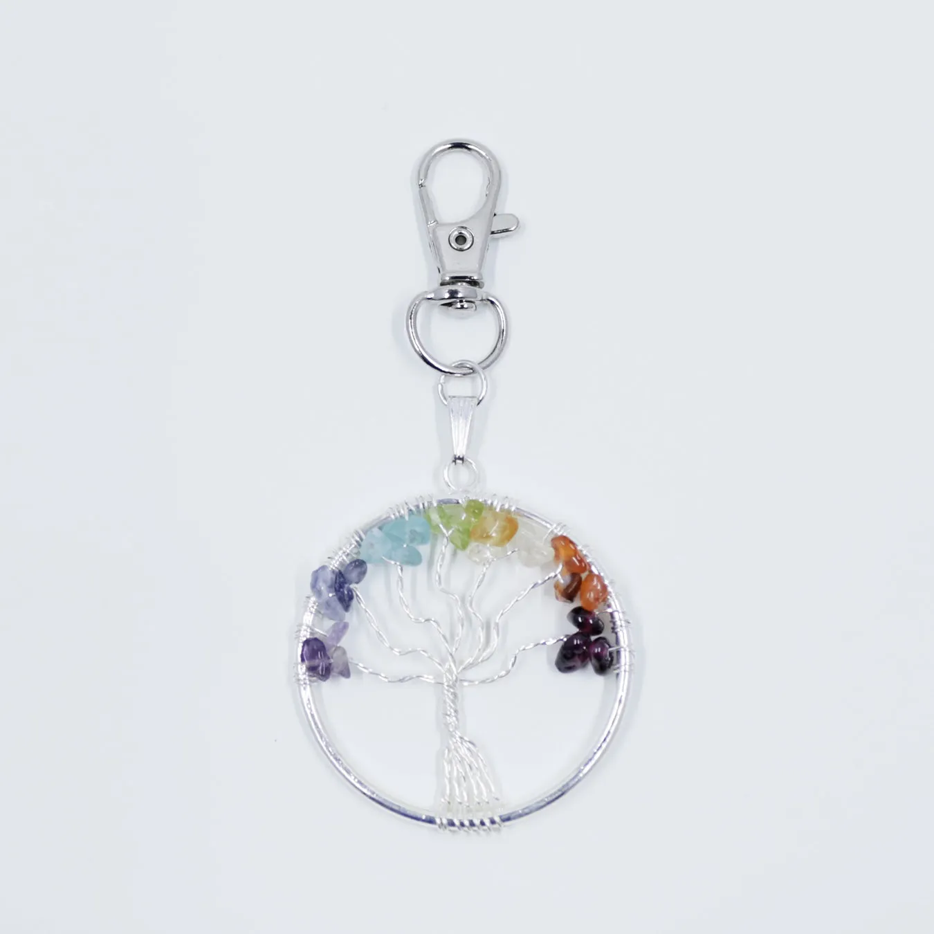 7 Chakras with Tree of Life Necklaces and Clip | 2 Piece Set