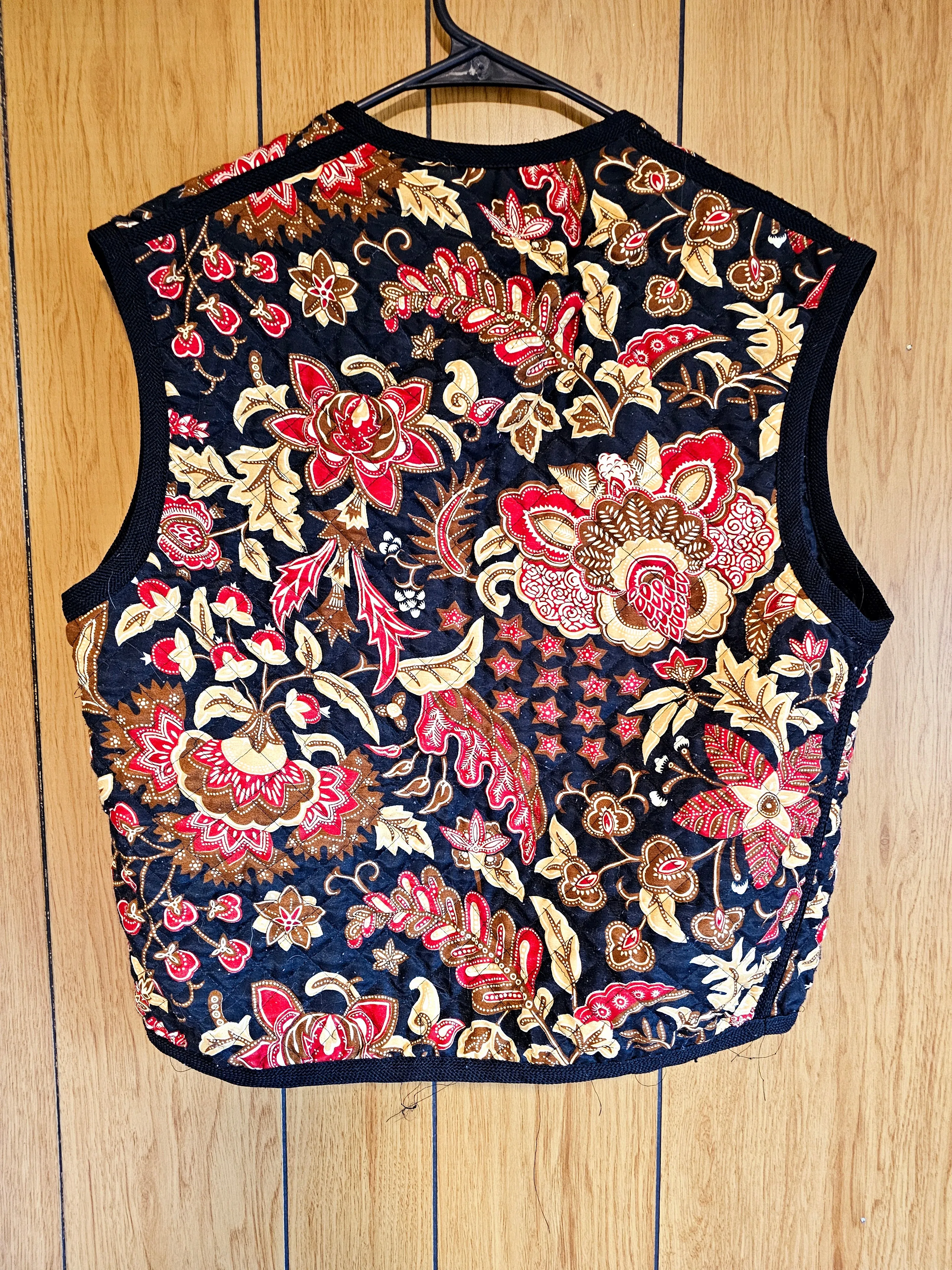 80s Quilted Paisley Vest (S/M)