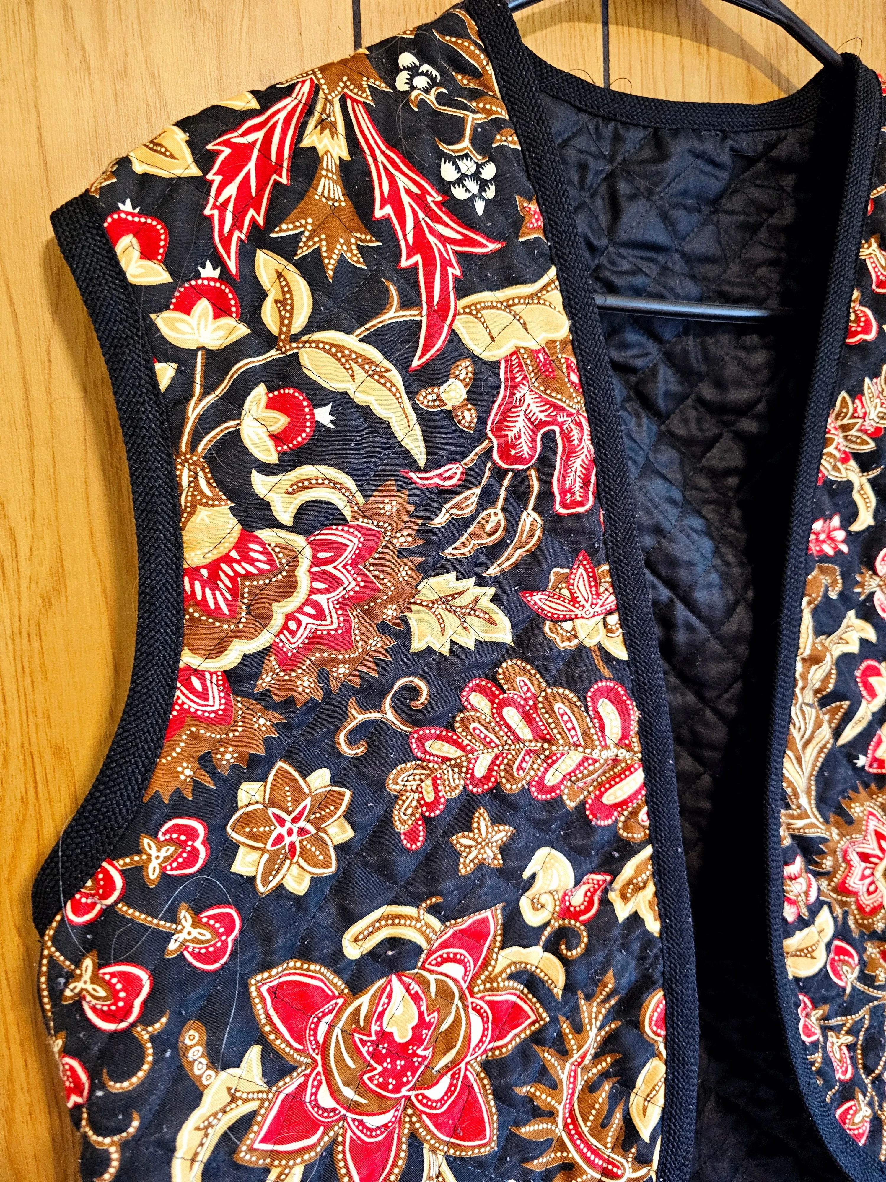 80s Quilted Paisley Vest (S/M)