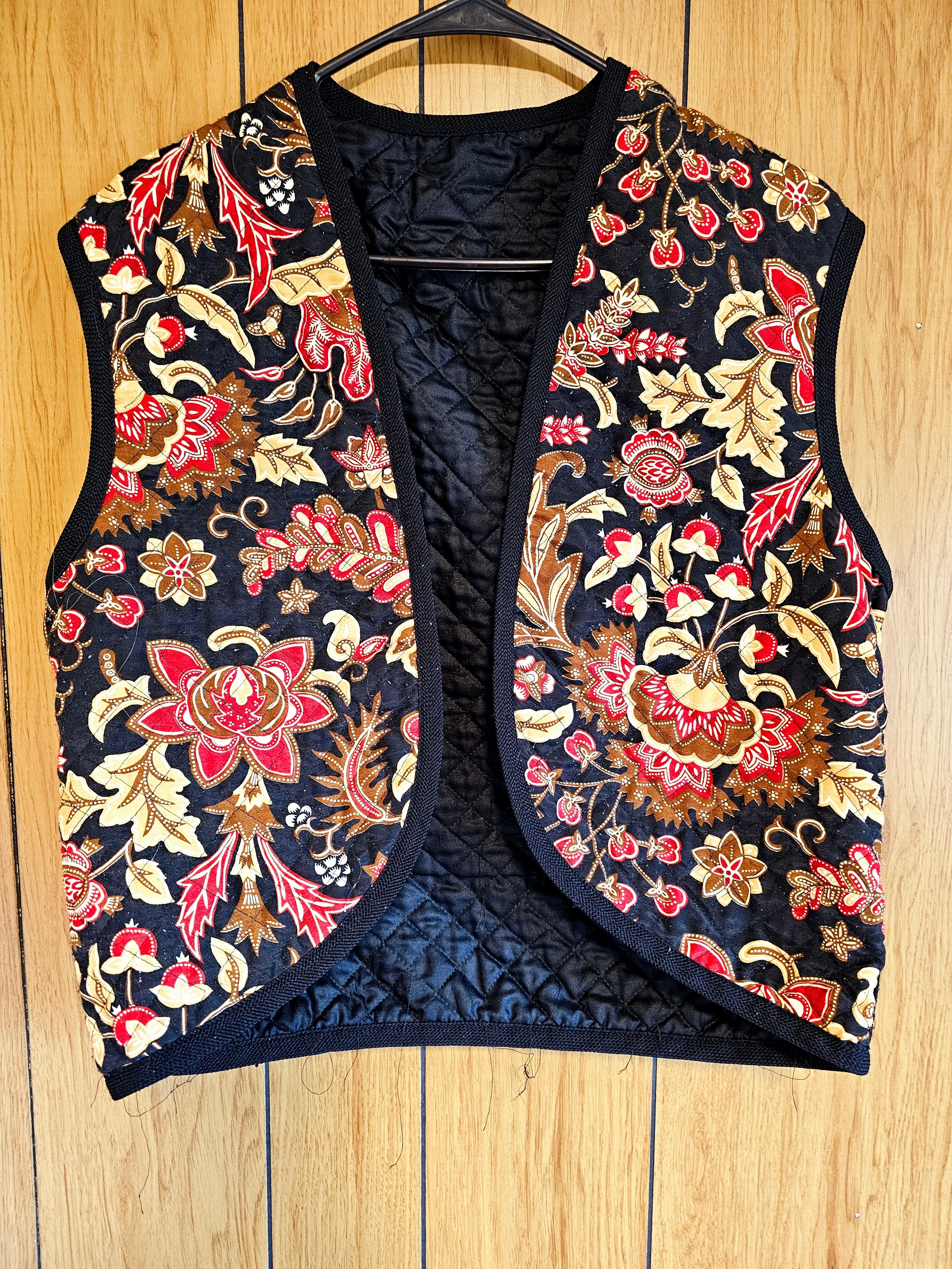80s Quilted Paisley Vest (S/M)