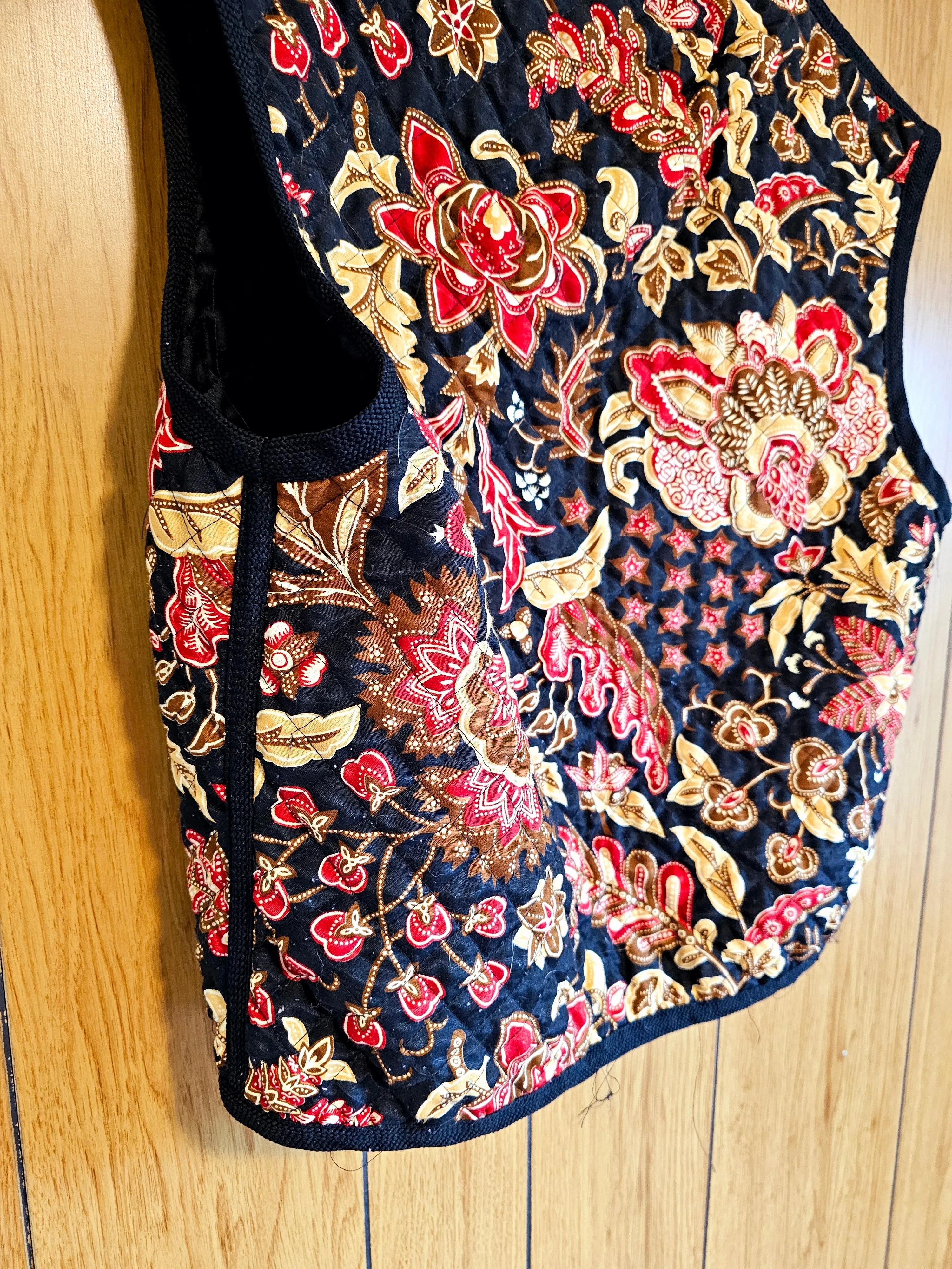 80s Quilted Paisley Vest (S/M)