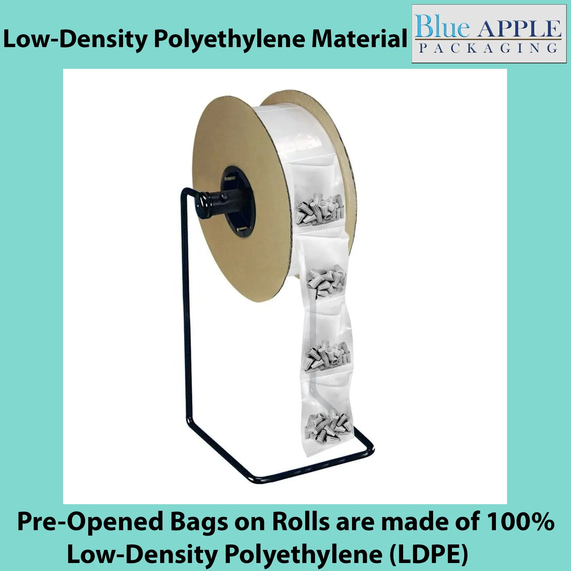8X12 Inches Kwik-Fill® Pre-Opened Poly Bags on Roll 2.75 Mil AutoBags 750/RL