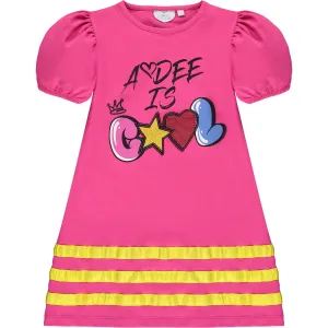 A DEE - Leah Jersey Dress - Lipstick Pink
