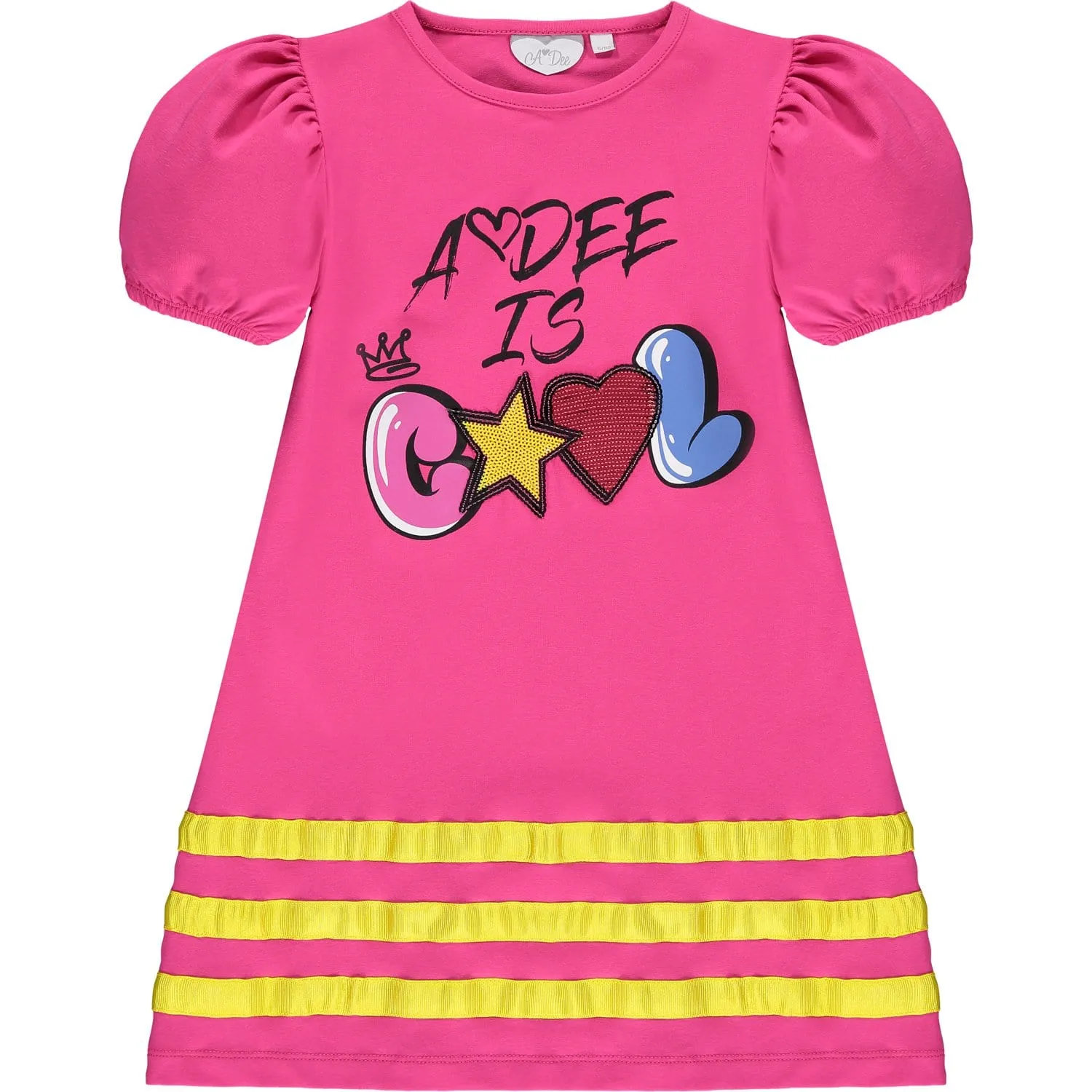 A DEE - Leah Jersey Dress - Lipstick Pink