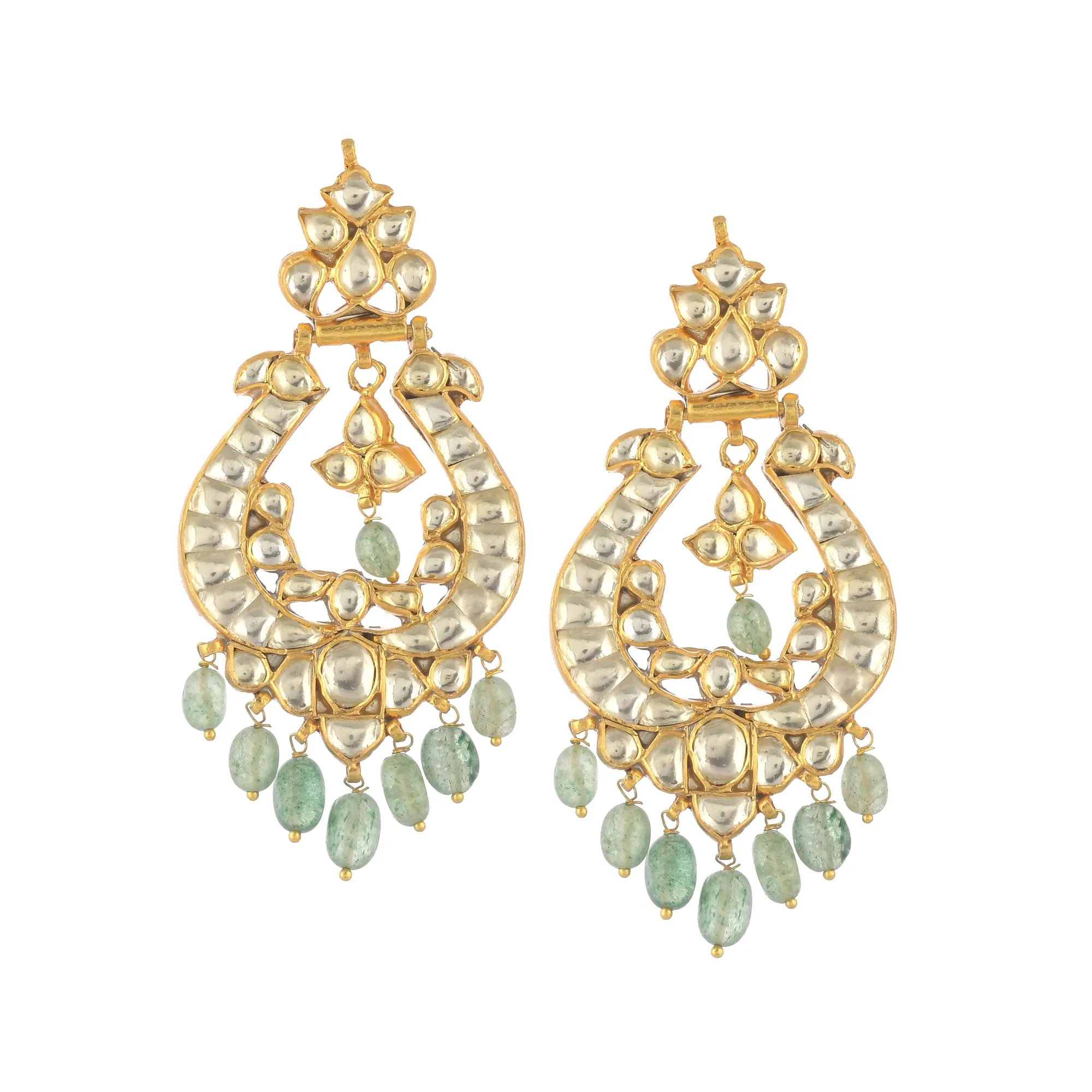 AHANA GOLD PLATED  SILVER WITH STUDDED STONE