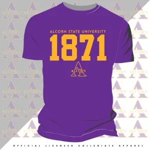 ALCORN STATE | EST. Purple Unisex Tees (**)
