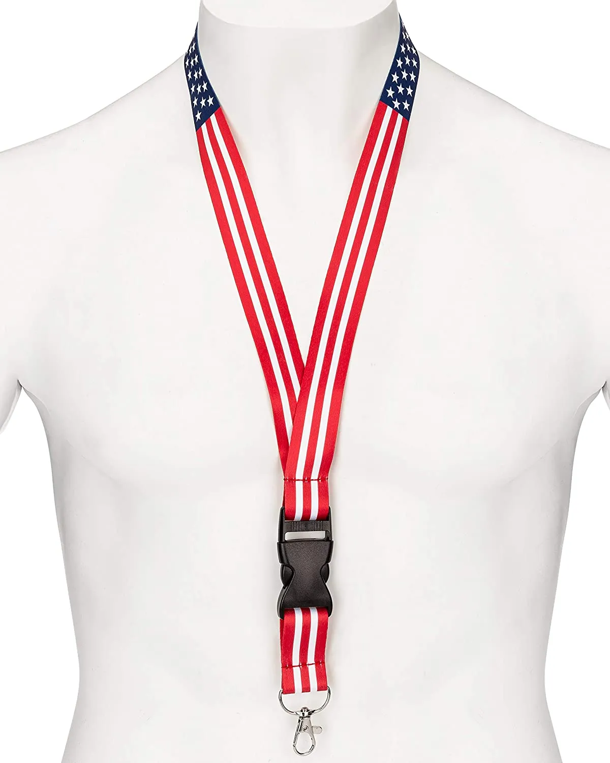 American Flag Lanyard - Badge and ID Holder (American Flag)