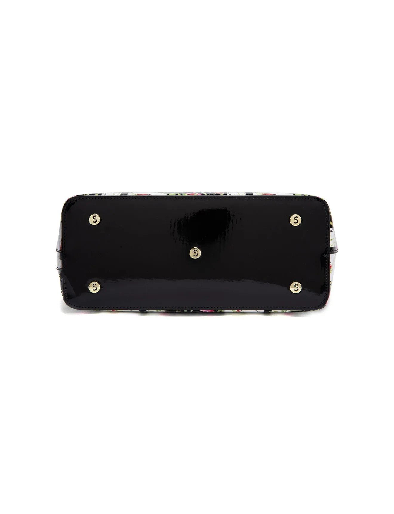 ANTHEA PATENT LEATHER GRIP HANDLE BAG- SF16-8787