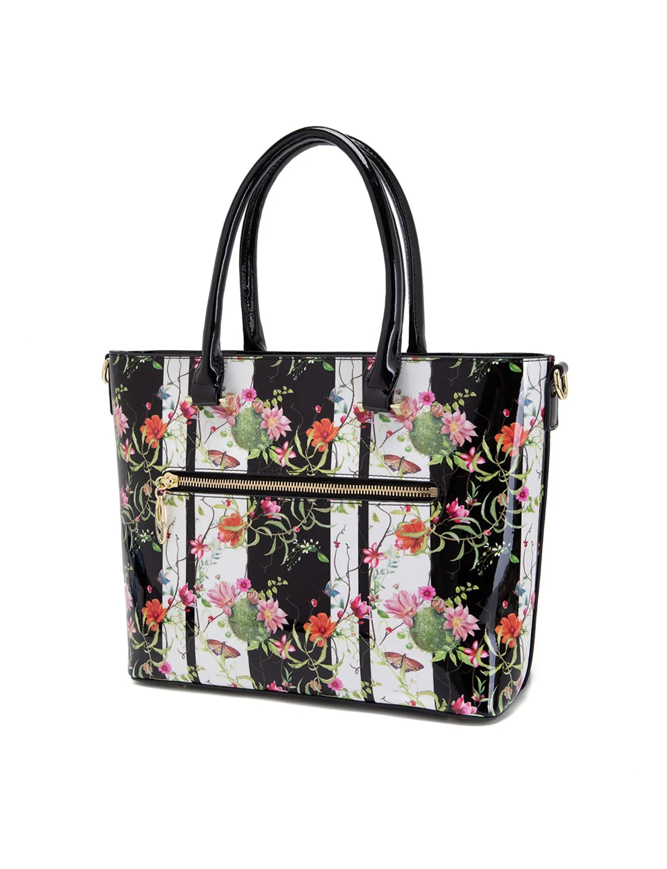 ANTHEA PATENT LEATHER GRIP HANDLE BAG- SF16-8787