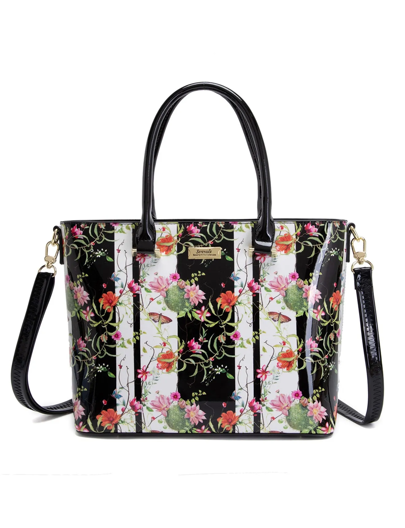 ANTHEA PATENT LEATHER GRIP HANDLE BAG- SF16-8787