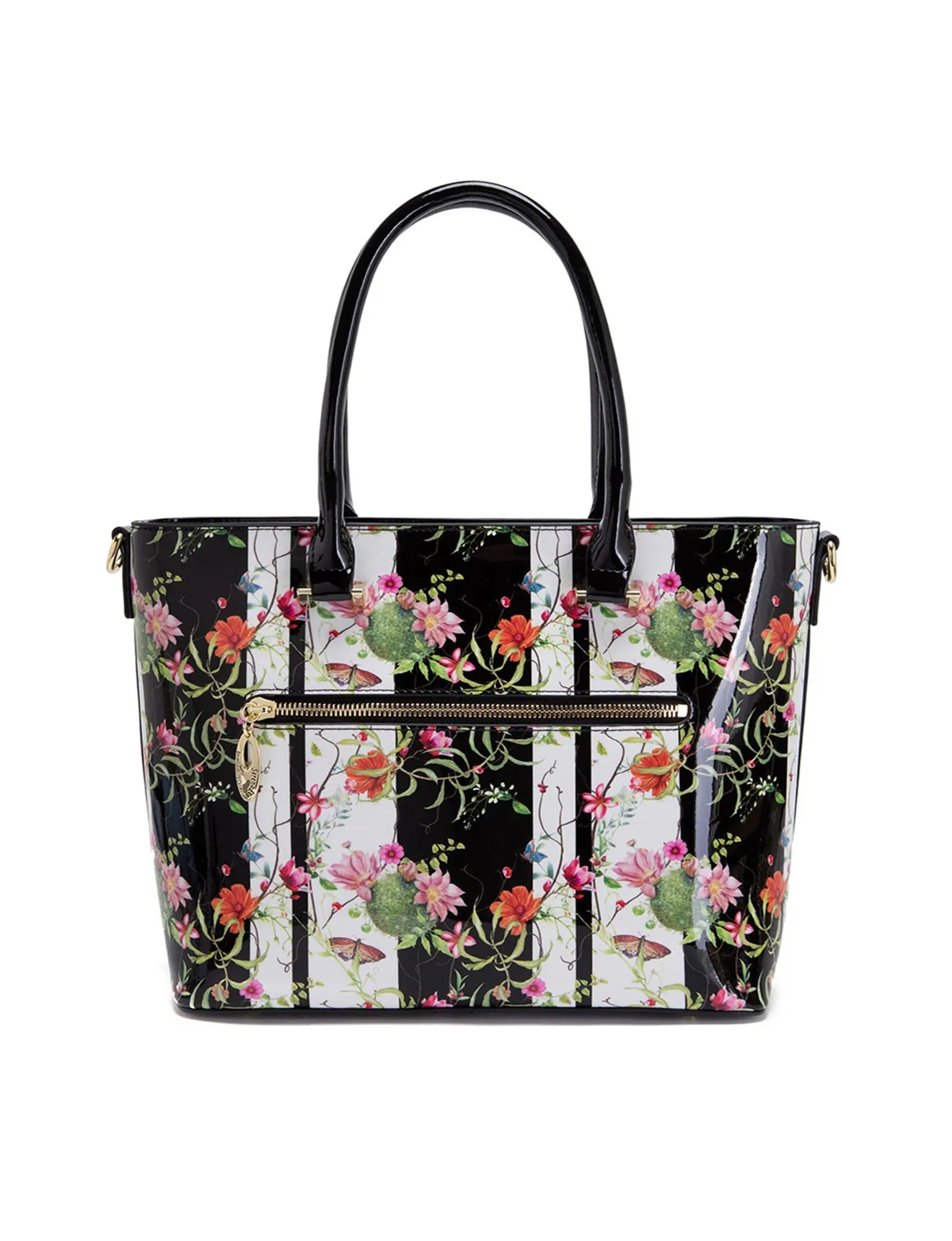 ANTHEA PATENT LEATHER GRIP HANDLE BAG- SF16-8787