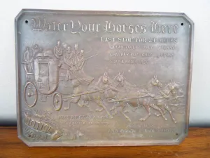Antique Georgian English Royal Mail Brass Sign ~ Robert Gray & Sons