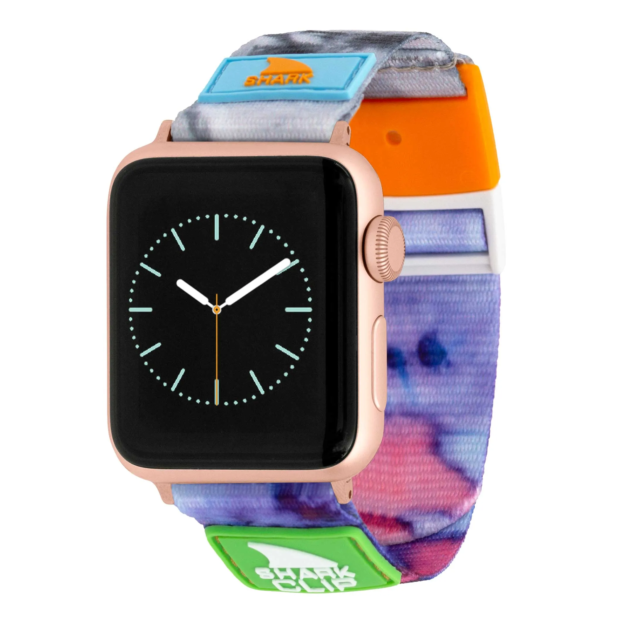APPLE WATCH™ CLIP STRAP TIE DYE MAGENTA/BLUE