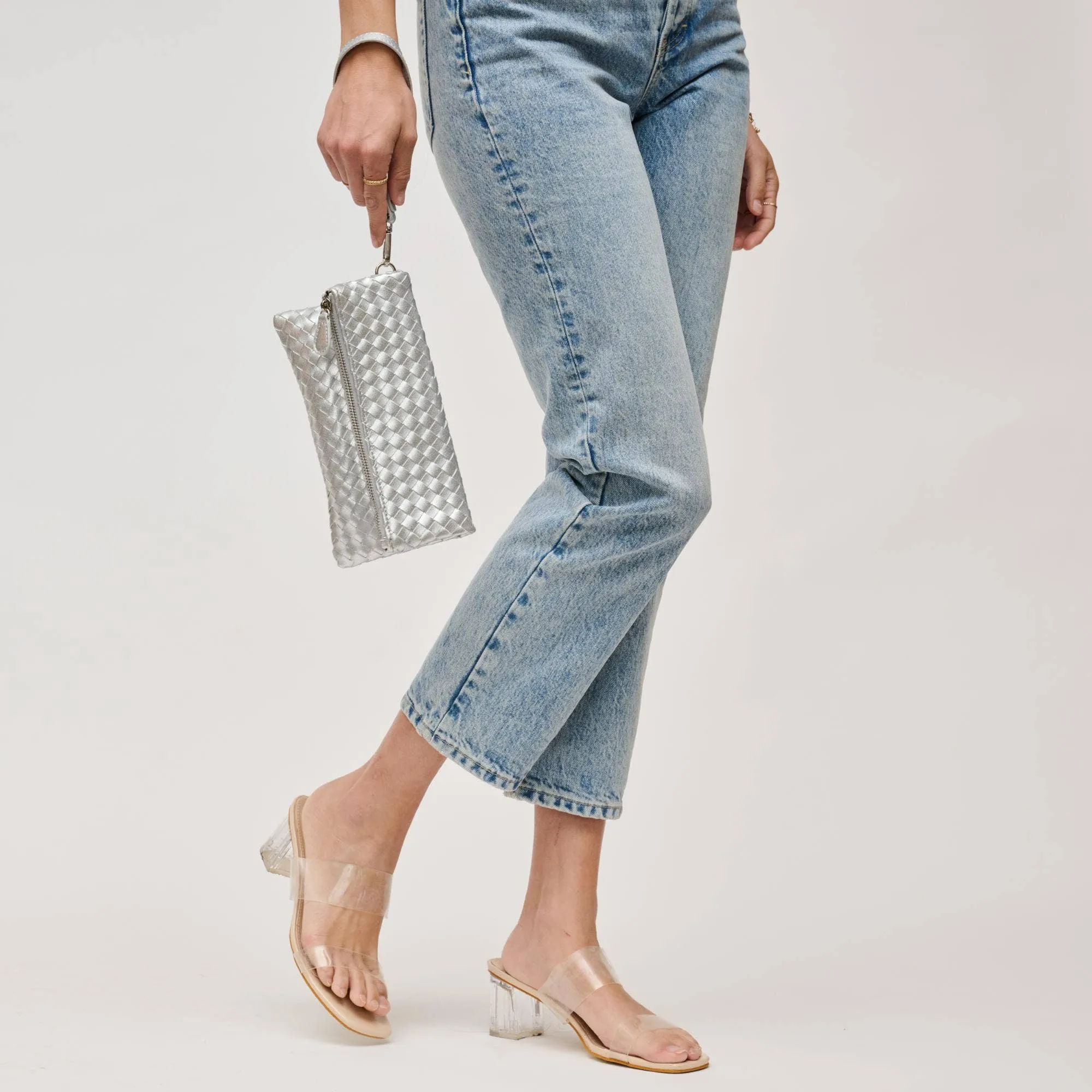 Aria Woven Wristlet Clutch