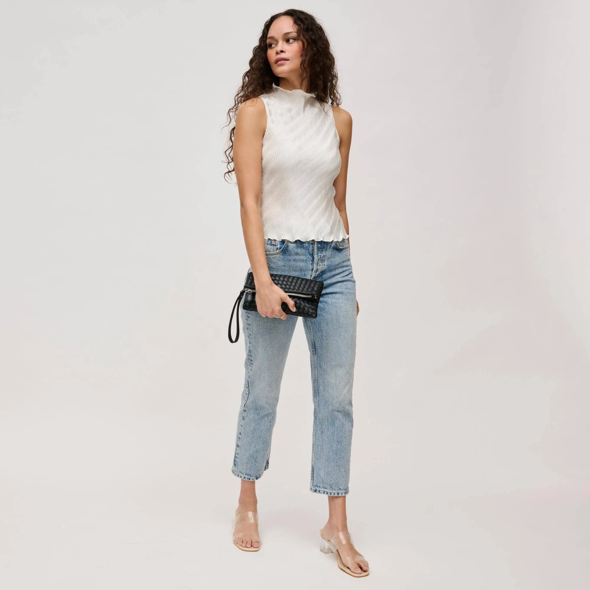 Aria Woven Wristlet Clutch