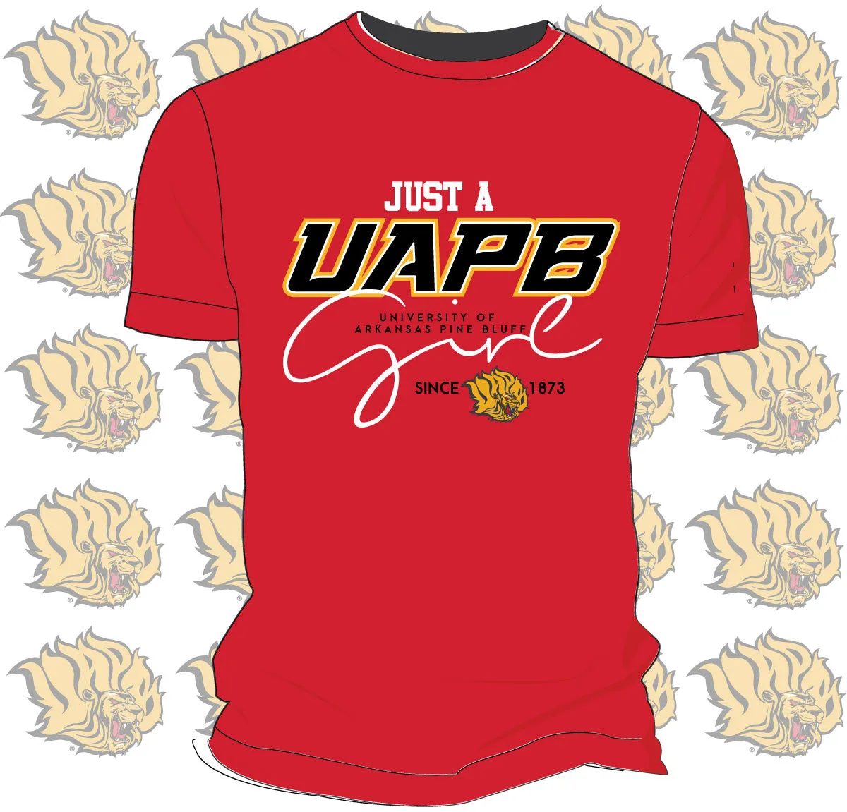Arkansas at Pine Bluff | JUST A GIRL | RED  Men Tees (DK)