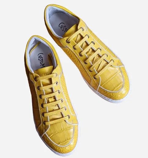 Ascot Sneakers - Yellow Alligator