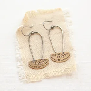 Asmi Bronze & Silver Long Loop Earrings