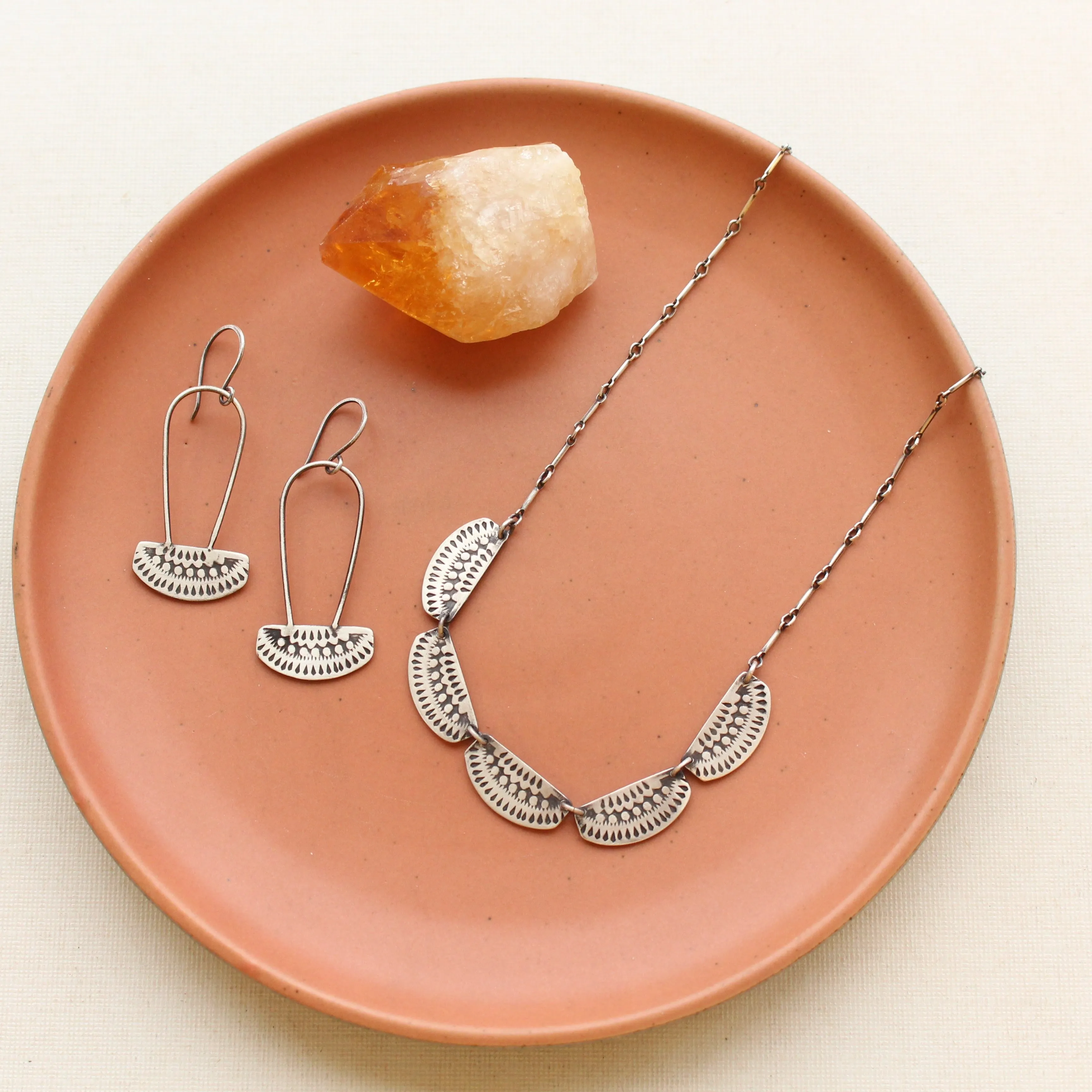 Asmi Long Loop Silver Earrings