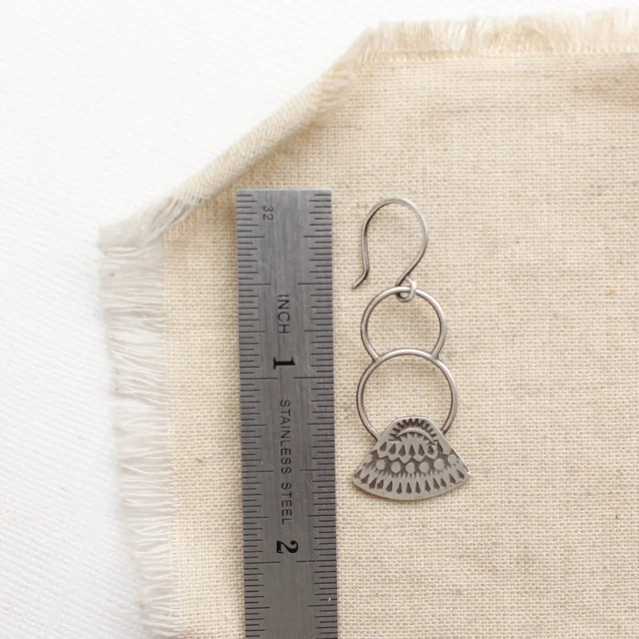 Asmi Triangle Double Loop Earrings