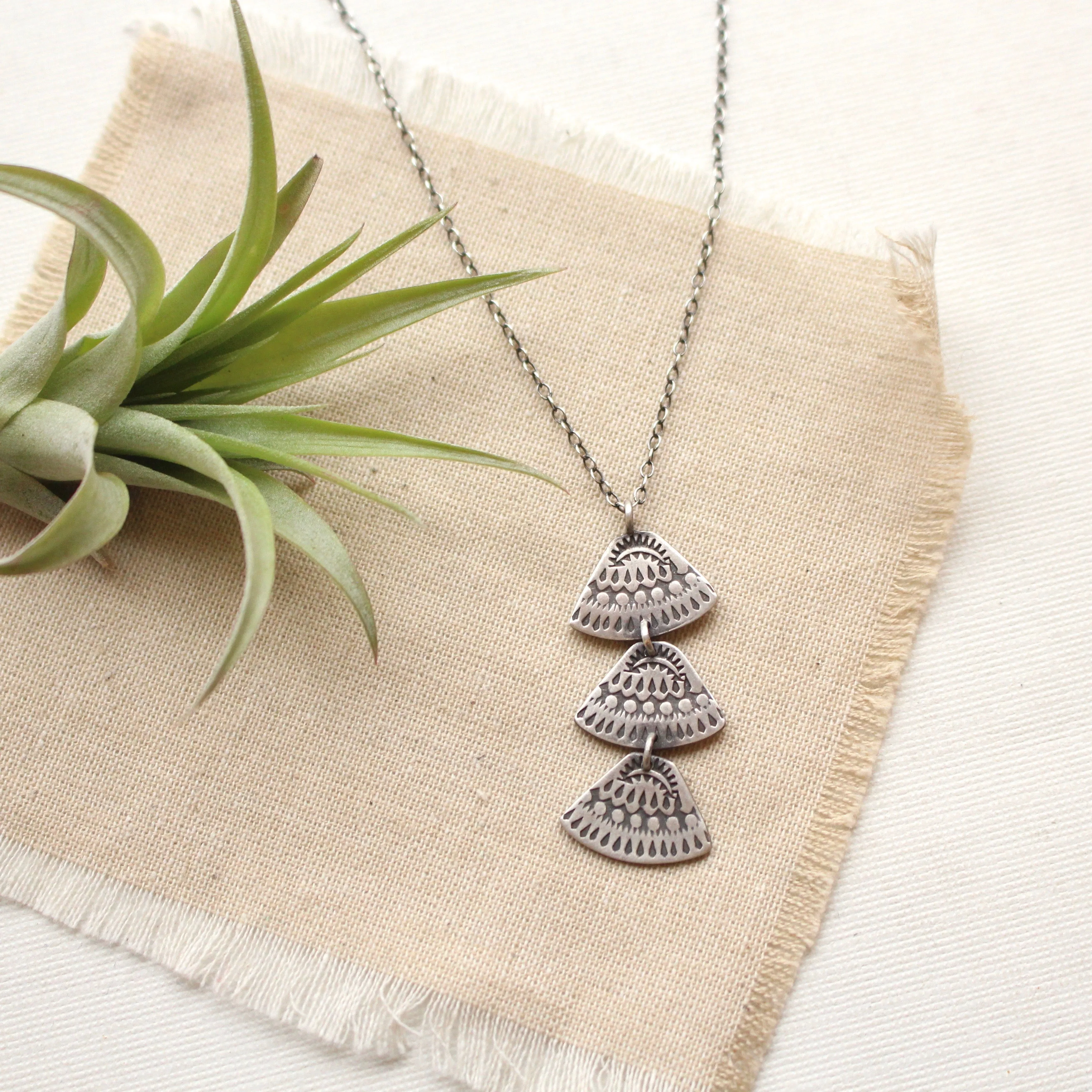 Asmi Trio Triangle Pendant Necklace