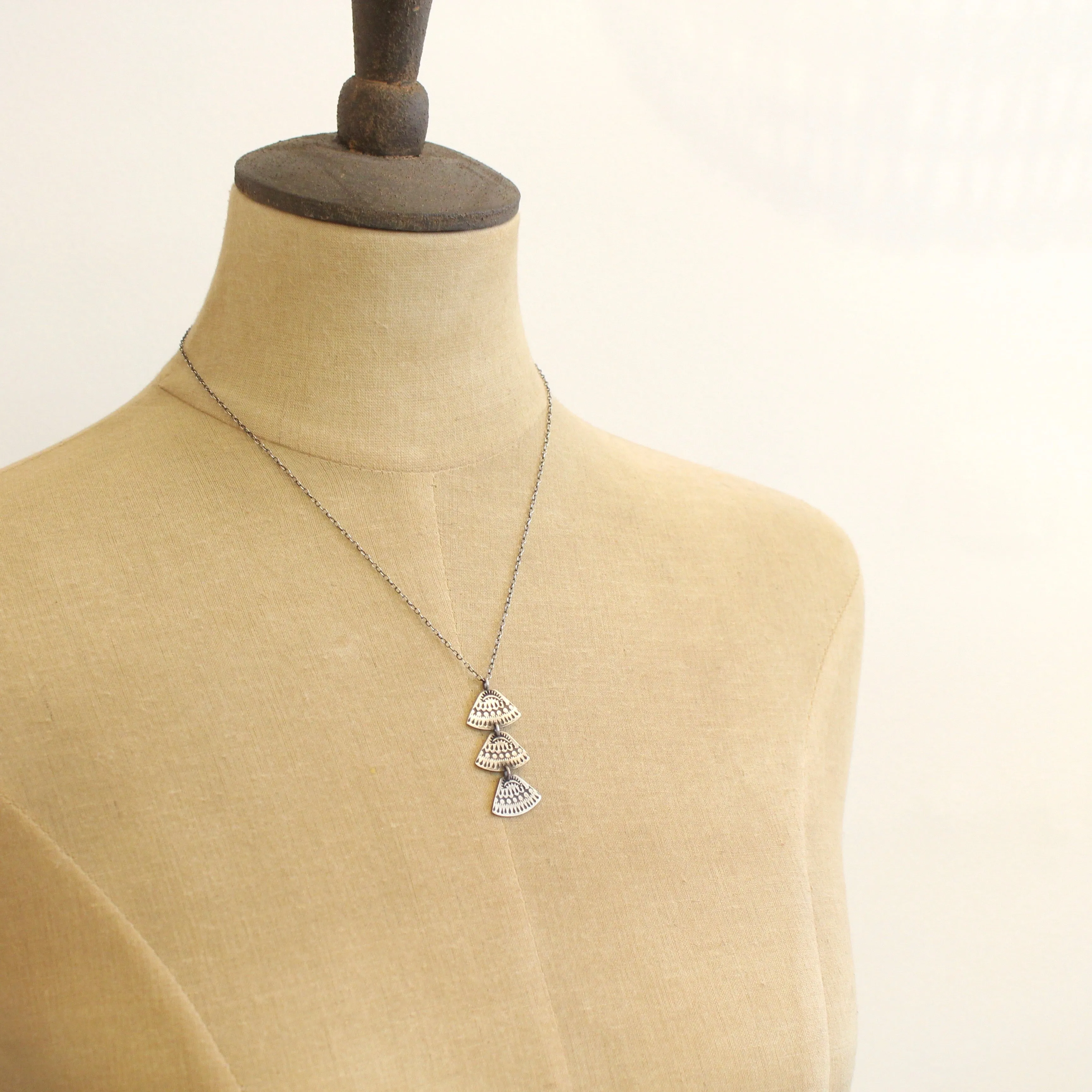 Asmi Trio Triangle Pendant Necklace