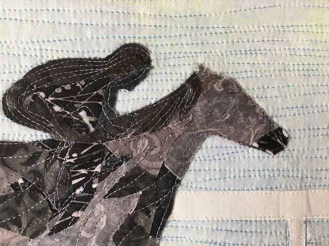 At the Downs Wall Quilt on Frame