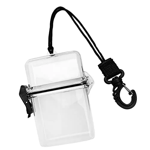 ATORSE Waterproof Dry Box Container Clip for Scuba Diving Snorkel Surf Kayak Clear