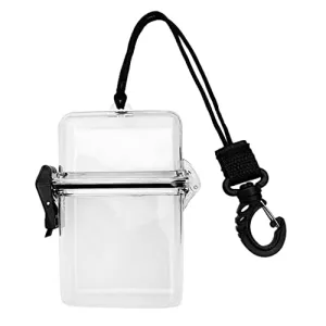 ATORSE Waterproof Dry Box Container Clip for Scuba Diving Snorkel Surf Kayak Clear
