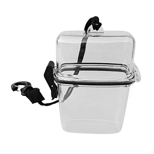 ATORSE Waterproof Dry Box Container Clip for Scuba Diving Snorkel Surf Kayak Clear