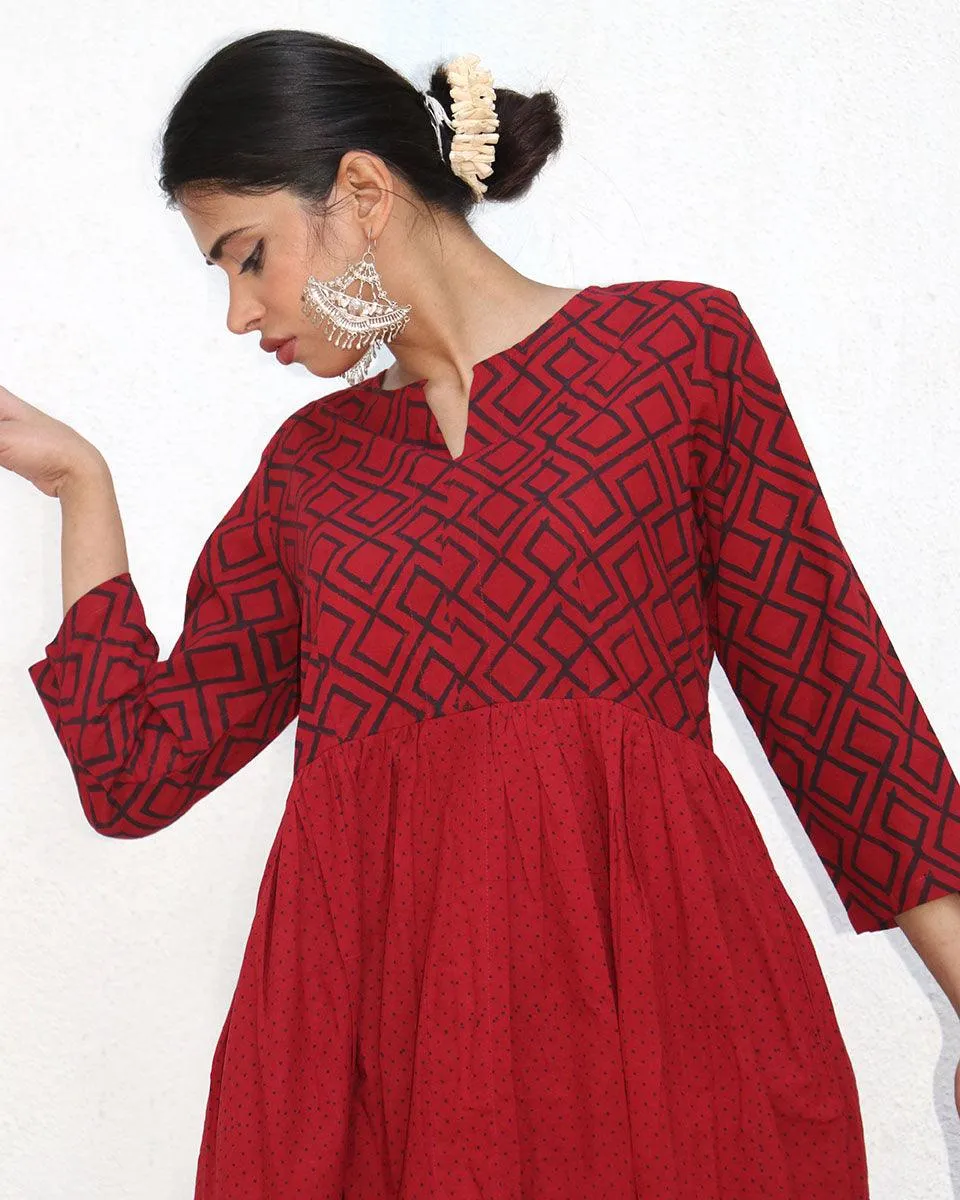 Aurora Blockprinted Cotton Kurta Set - NOMAD