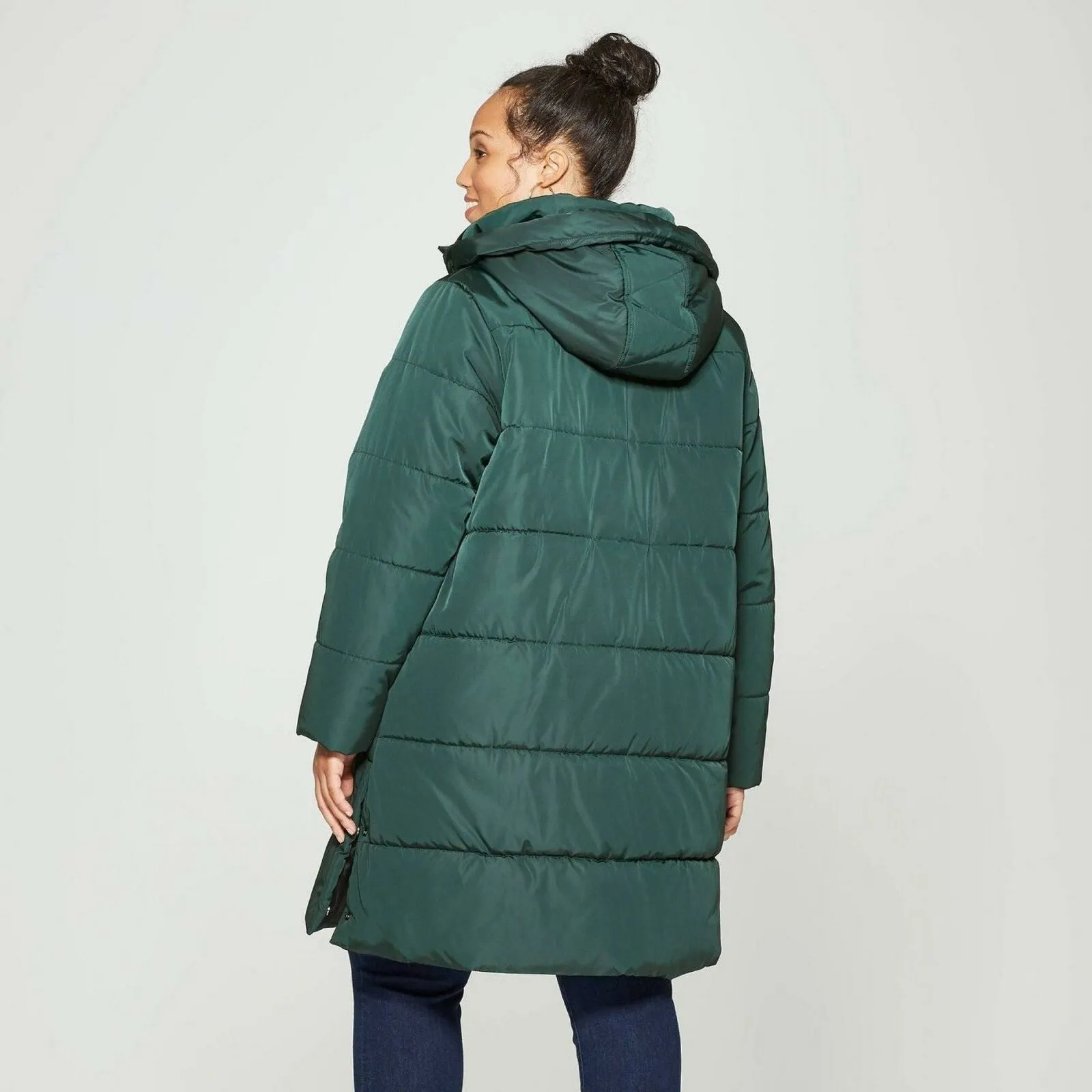 Ava & Viv Women's Plus Size Long Sleeve Quilted Puffer Jacket