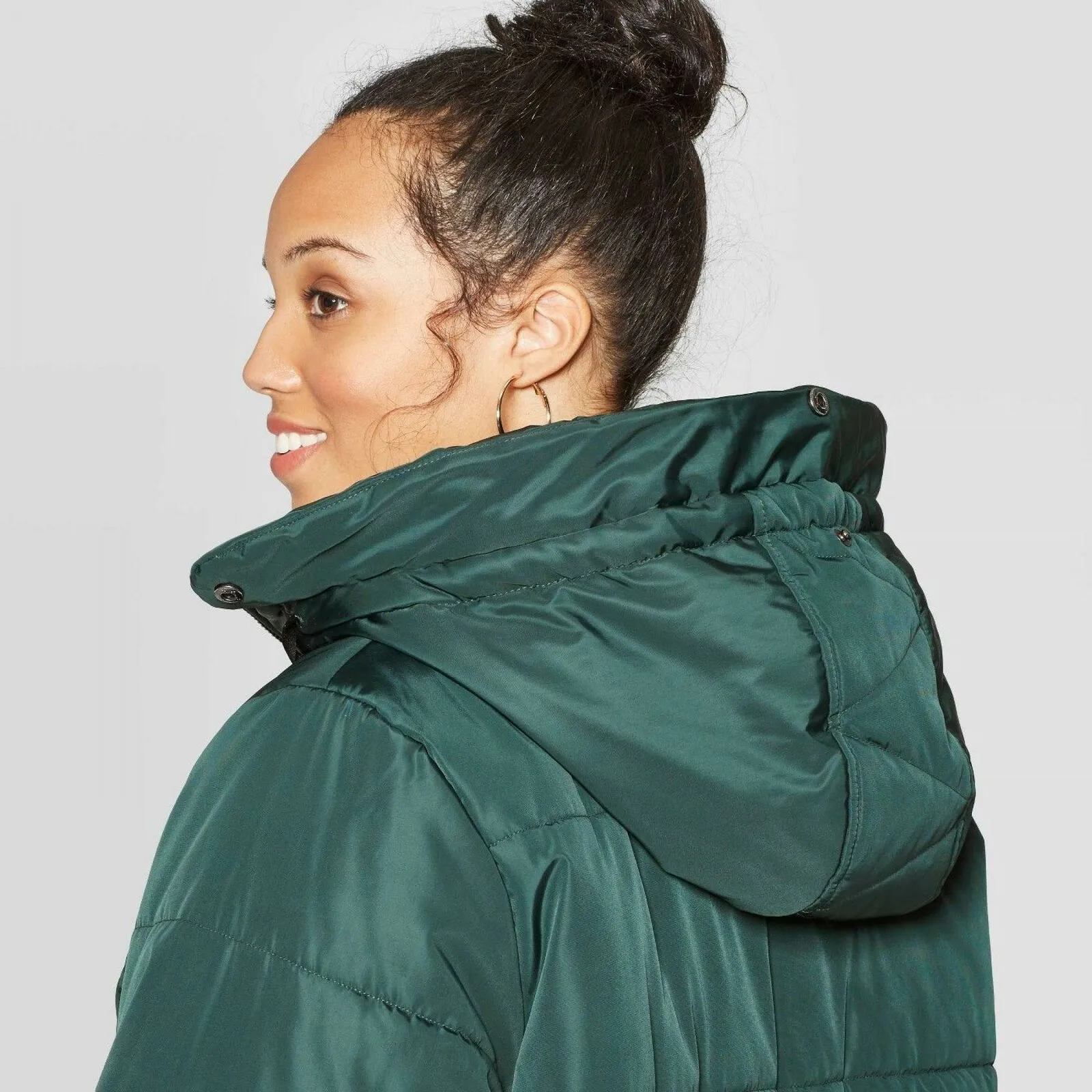 Ava & Viv Women's Plus Size Long Sleeve Quilted Puffer Jacket