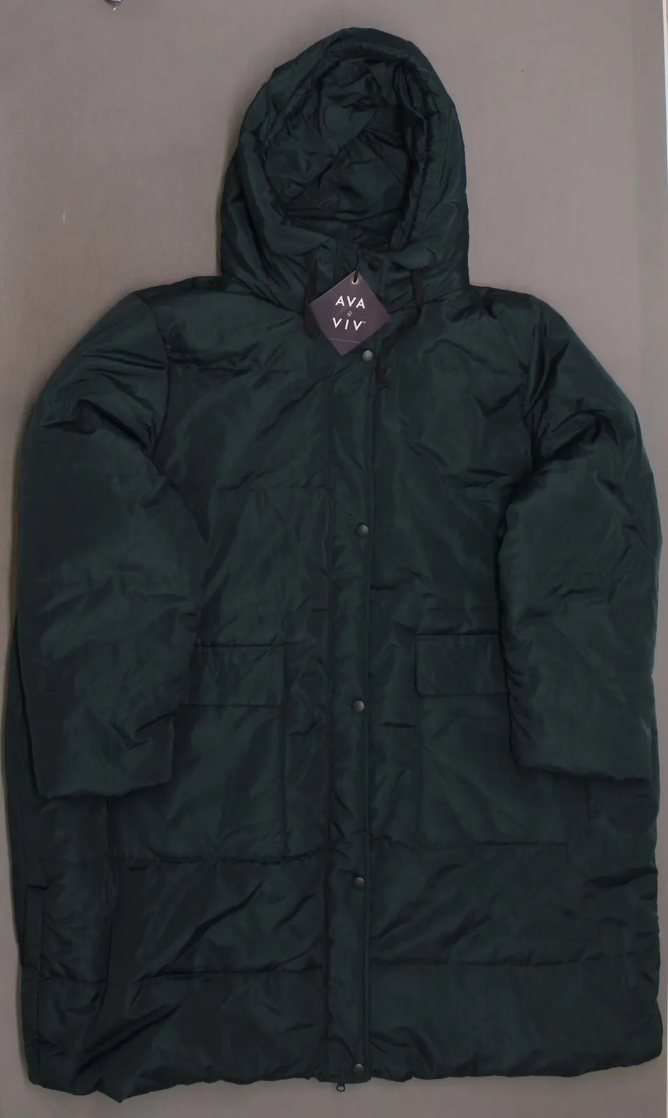 Ava & Viv Women's Plus Size Long Sleeve Quilted Puffer Jacket