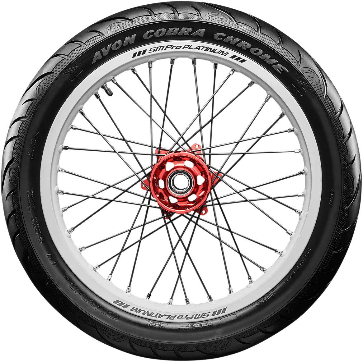 Avon Tyres 2120012 Avon AV91 Cobra Chrome 110/90-19 Front Tire 62H