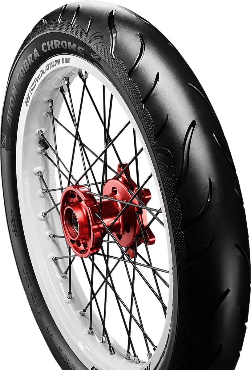 Avon Tyres 2120012 Avon AV91 Cobra Chrome 110/90-19 Front Tire 62H