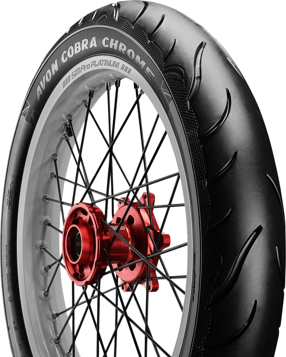 Avon Tyres 2120012 Avon AV91 Cobra Chrome 110/90-19 Front Tire 62H