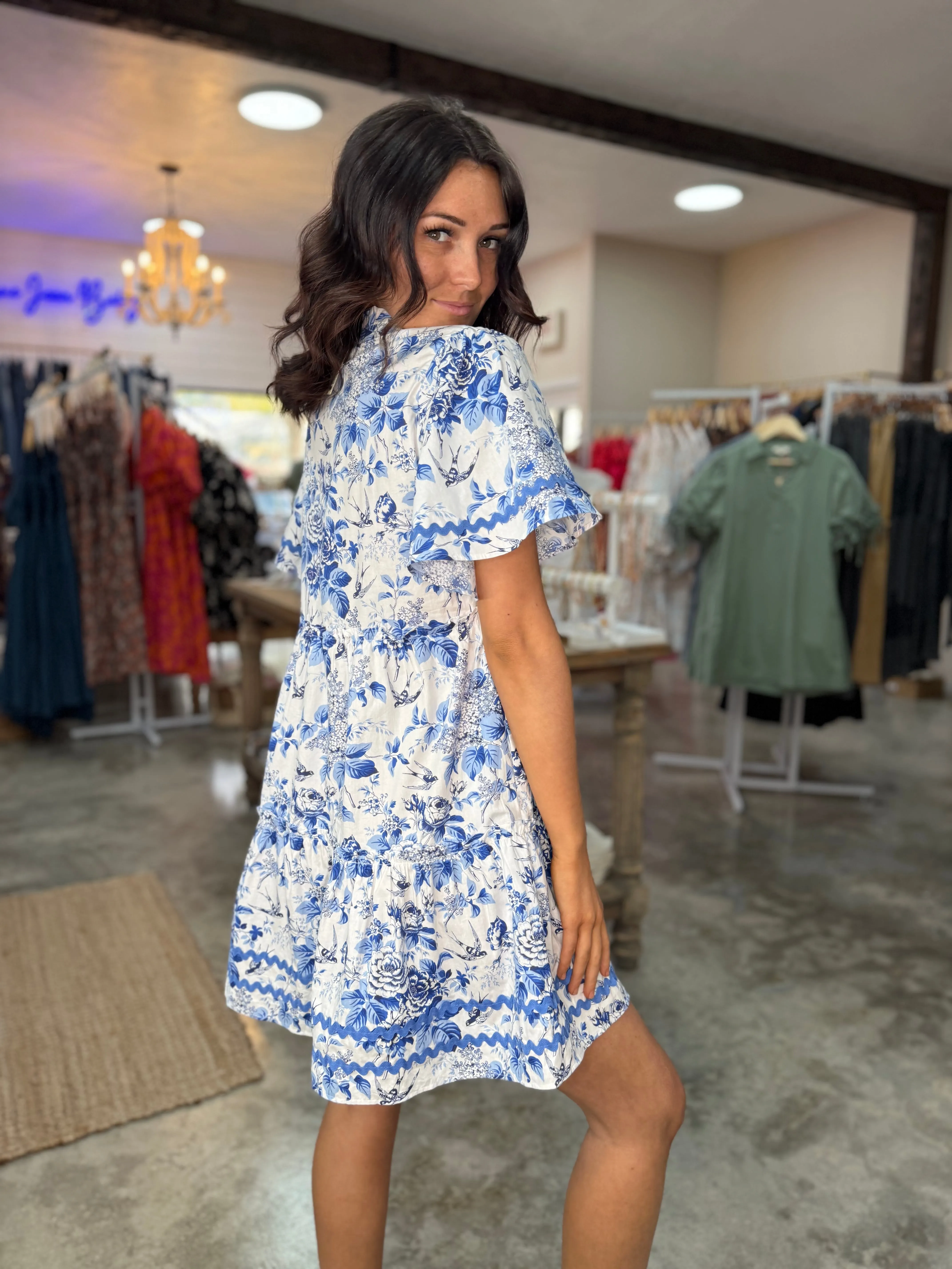 Azure Bloom Dress