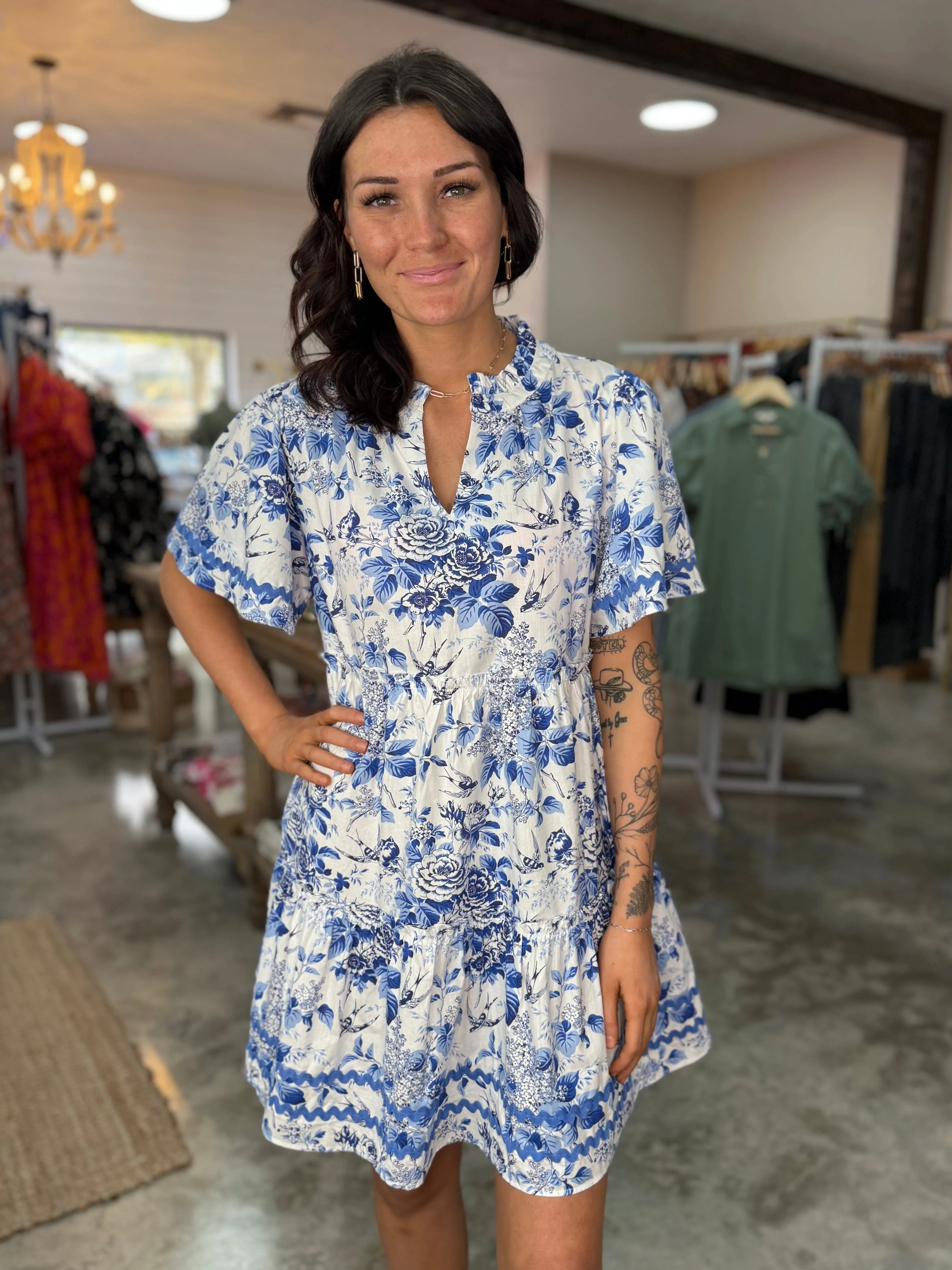 Azure Bloom Dress