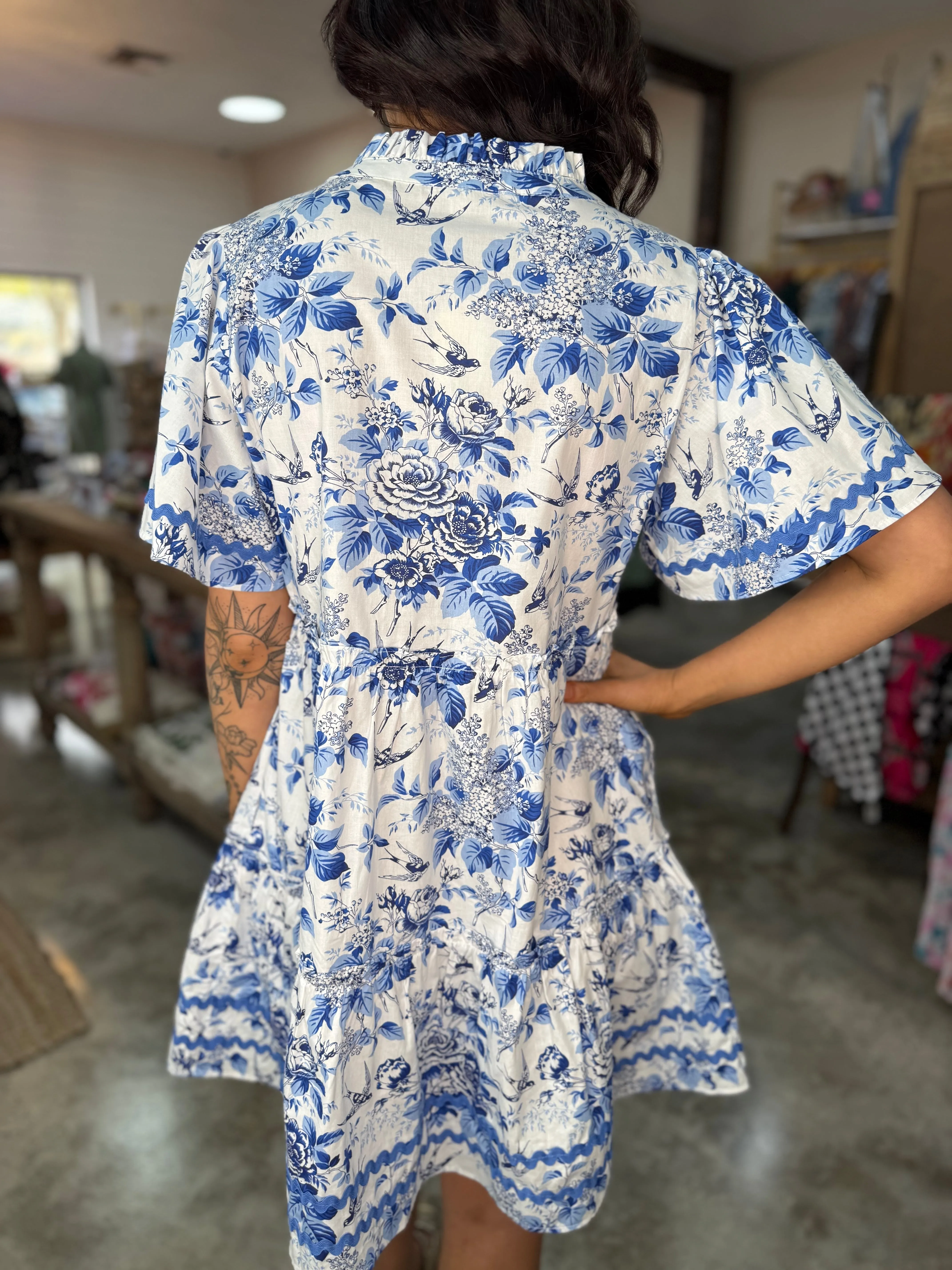 Azure Bloom Dress
