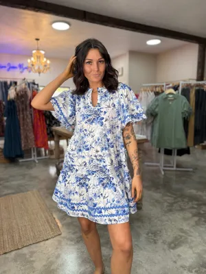 Azure Bloom Dress